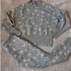 Ann Taylor Grey and Silver Star Lounge PJ SET